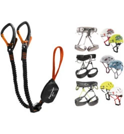 Black Diamond Kit Bestehend Aus Easy Rider Klettersteigset + Klettergurt Und Helm Deiner Wahl