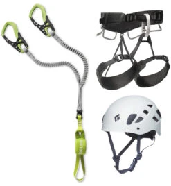 Edelrid Klettersteig-Komplettset Comfort: Klettersteigset Cable Comfort VI + Klettergurt Black Diamond Momentum 4S + Helm Black Diamond Half Dome