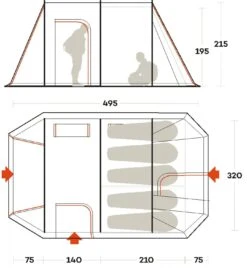 Ferrino Chanty 5 Delux - Familienzelt -Sportler Verkaufs-Shop d1390 ferrino tenda chanty 5 deluxe 2247411 935517