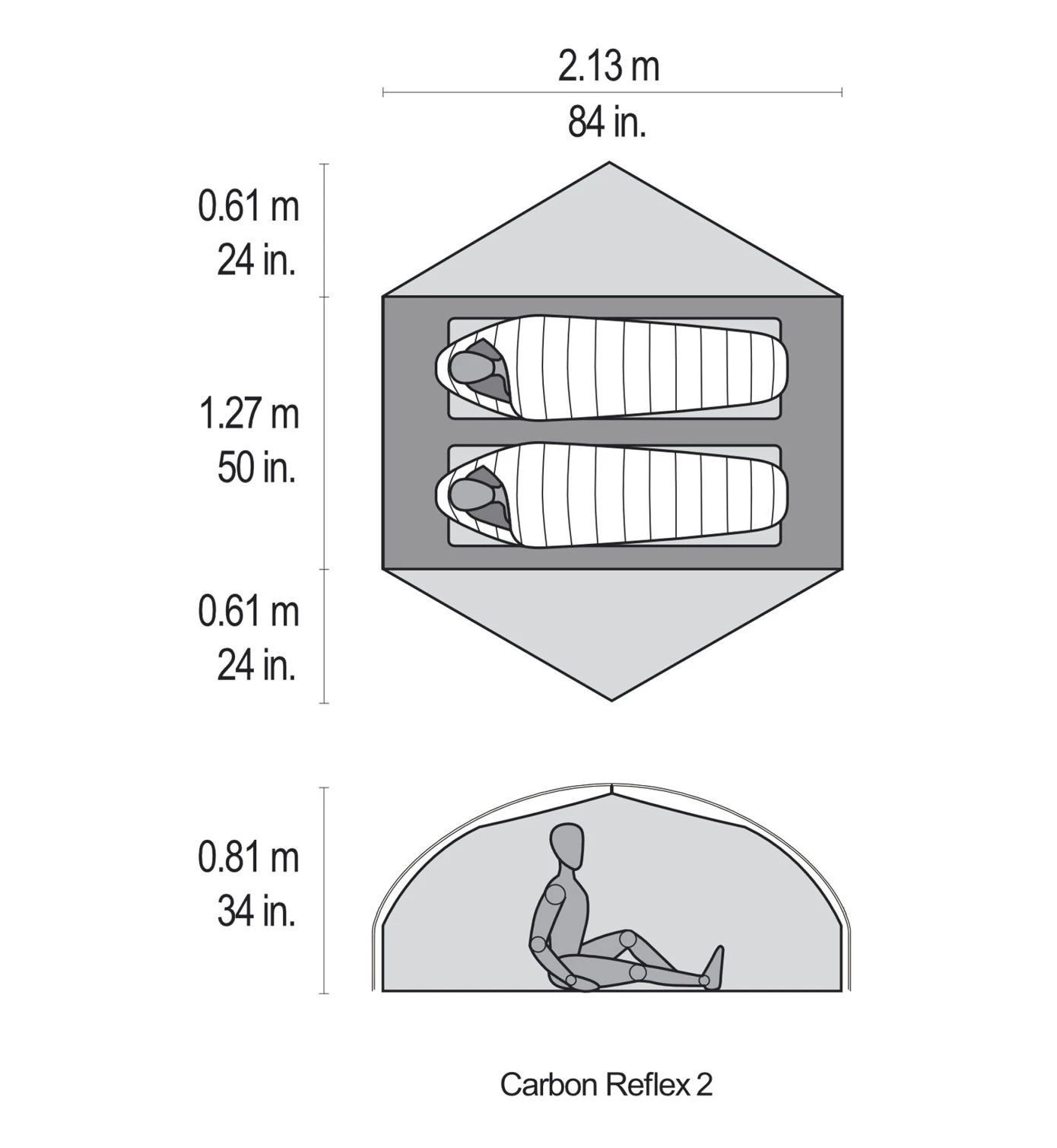 MSR Carbon Reflex 2 - Trekkingzelt 2 MSR Carbon Reflex 2 - Trekkingzelt – Bild 2