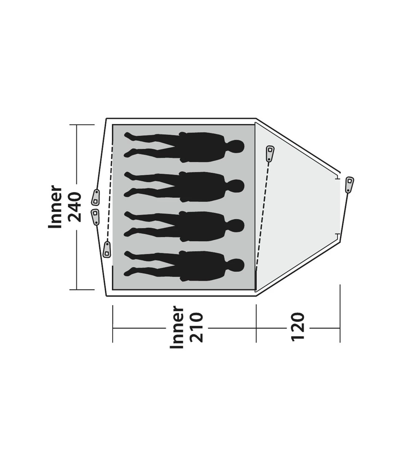 Outwell Cloud 4 – Zelt 4 Outwell Cloud 4 – Zelt – Bild 4