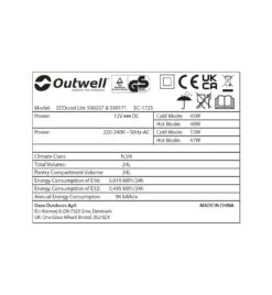 Outwell ECOcool Lite 24 12V/230V - Kühlbox -Sportler Verkaufs-Shop d1390 outwell ecocool lite blue 24 12v 230v 2249888 940672