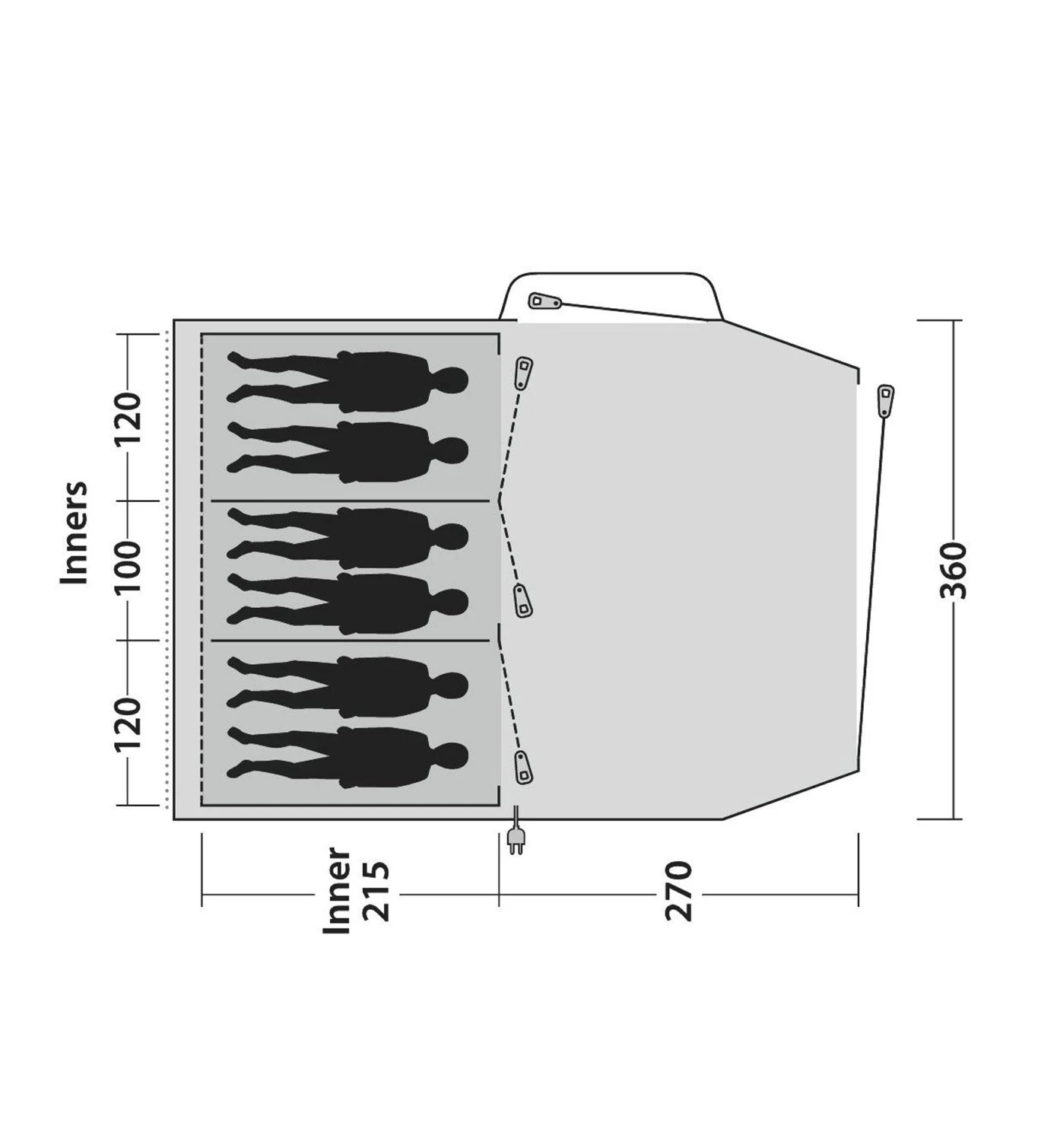 Outwell Springwood 6SG - Campingzelt 3 Outwell Springwood 6SG - Campingzelt – Bild 3