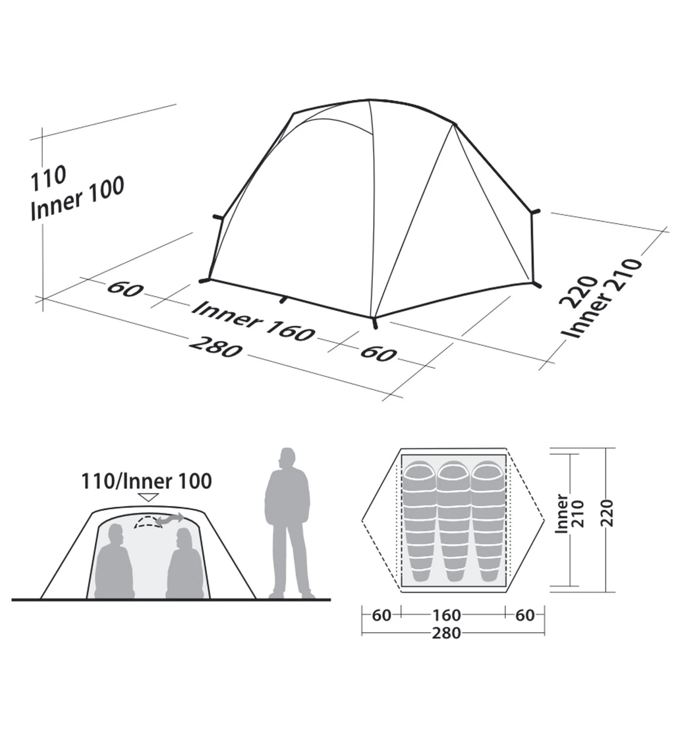 Robens Boulder 3 - Zelt 2 Robens Boulder 3 - Zelt – Bild 2