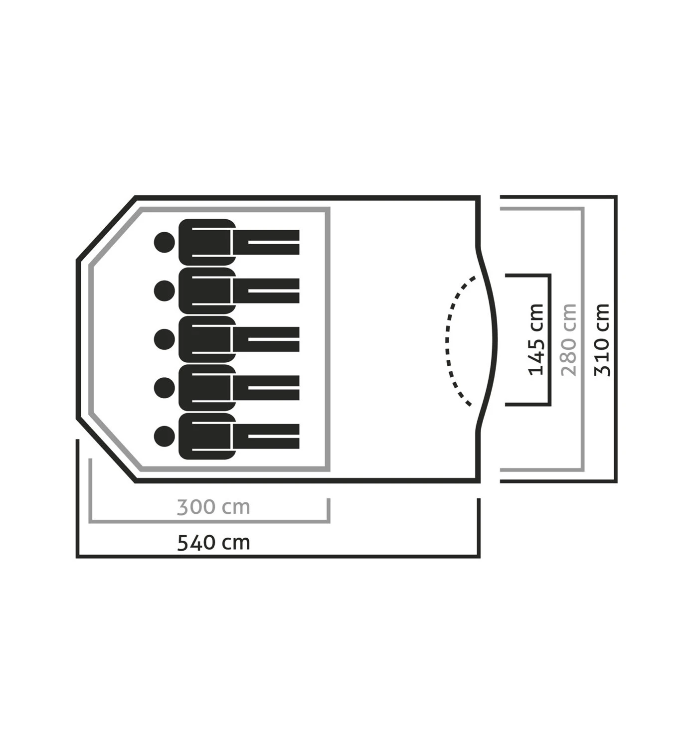 SALEWA Alpine Lodge V - Zelt 3 SALEWA Alpine Lodge V - Zelt – Bild 3