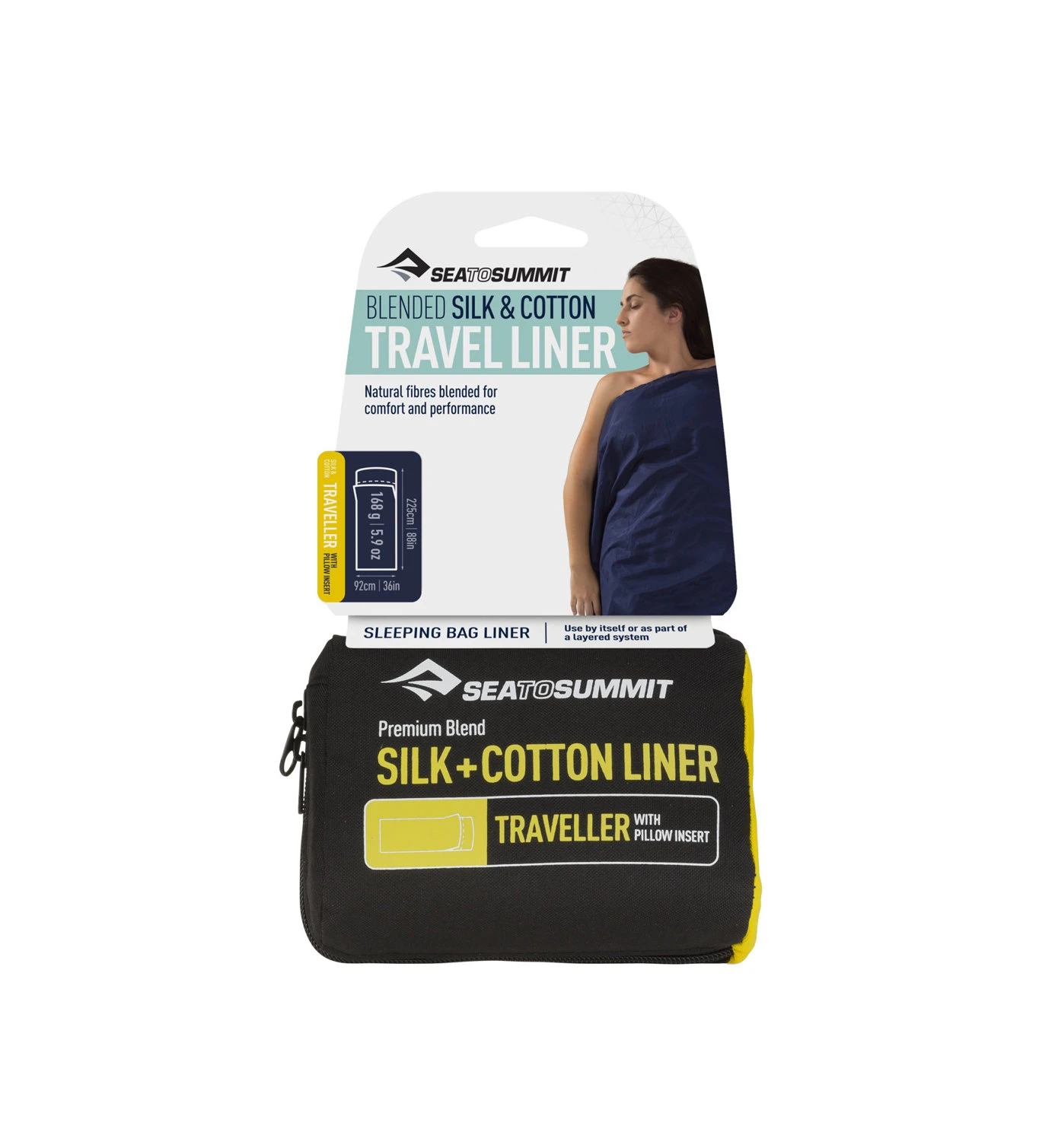 Sea To Summit Silk + Cotton Liner Traveller - Hüttenschlafsack/ Schlafsack-Inlet Seide/Baumwolle 1 Sea To Summit Silk + Cotton Liner Traveller - Hüttenschlafsack/ Schlafsack-Inlet Seide/Baumwolle