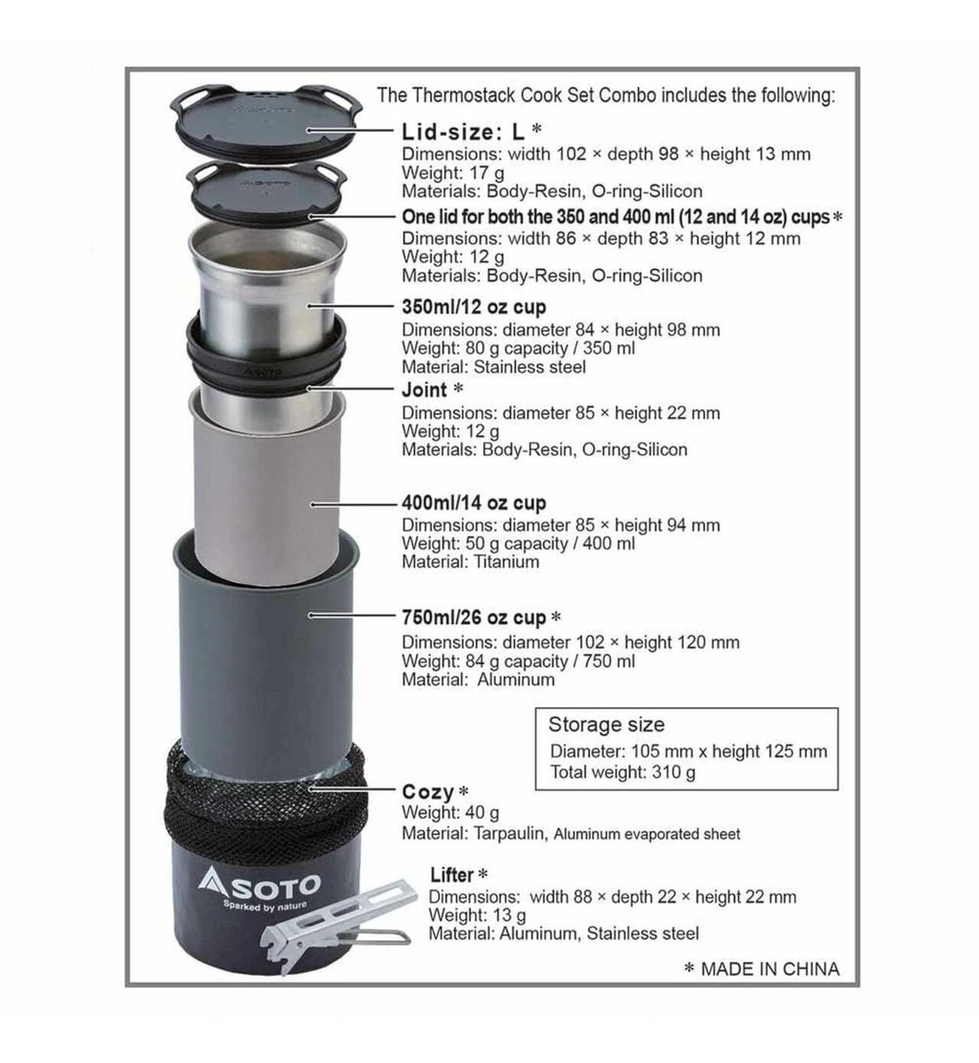 Soto Thermostack Combo - Geschirr 4 Soto Thermostack Combo - Geschirr – Bild 4