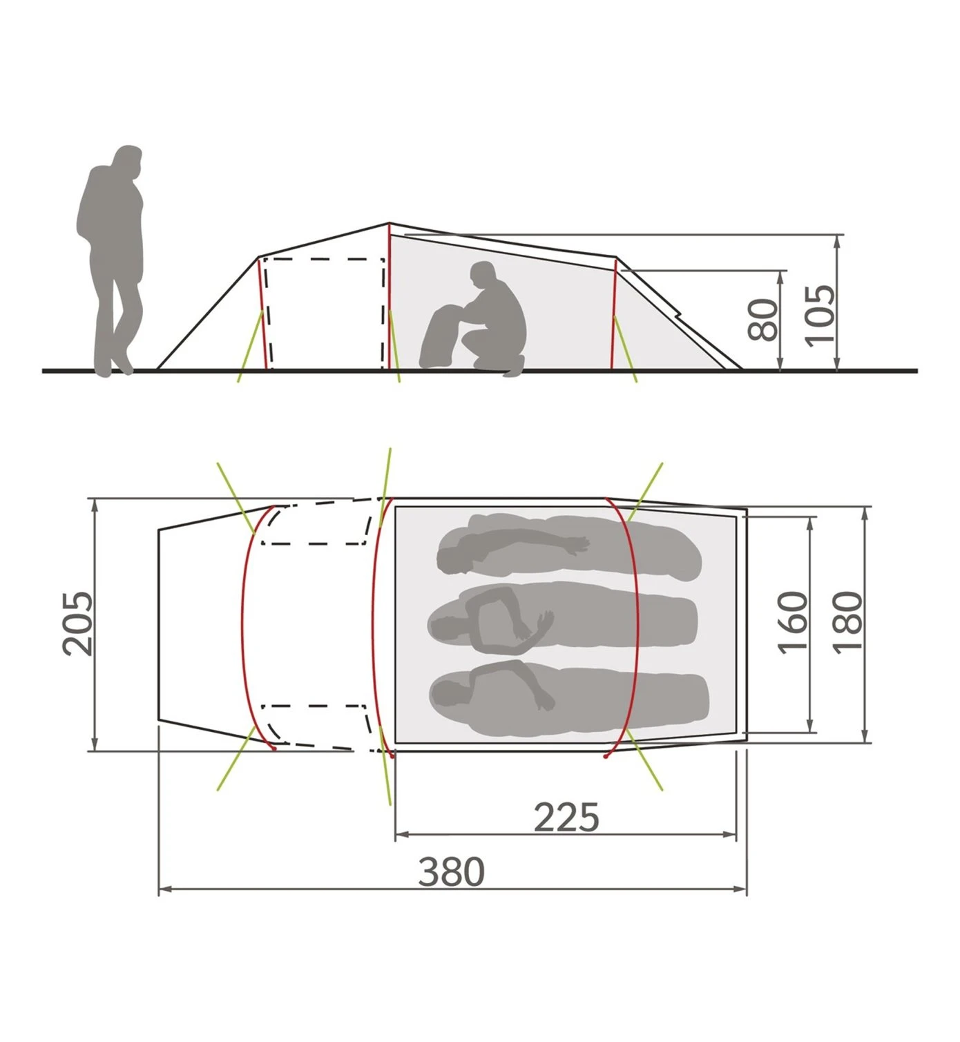 VAUDE Arco XT 3P - Zelt 4 VAUDE Arco XT 3P - Zelt – Bild 4