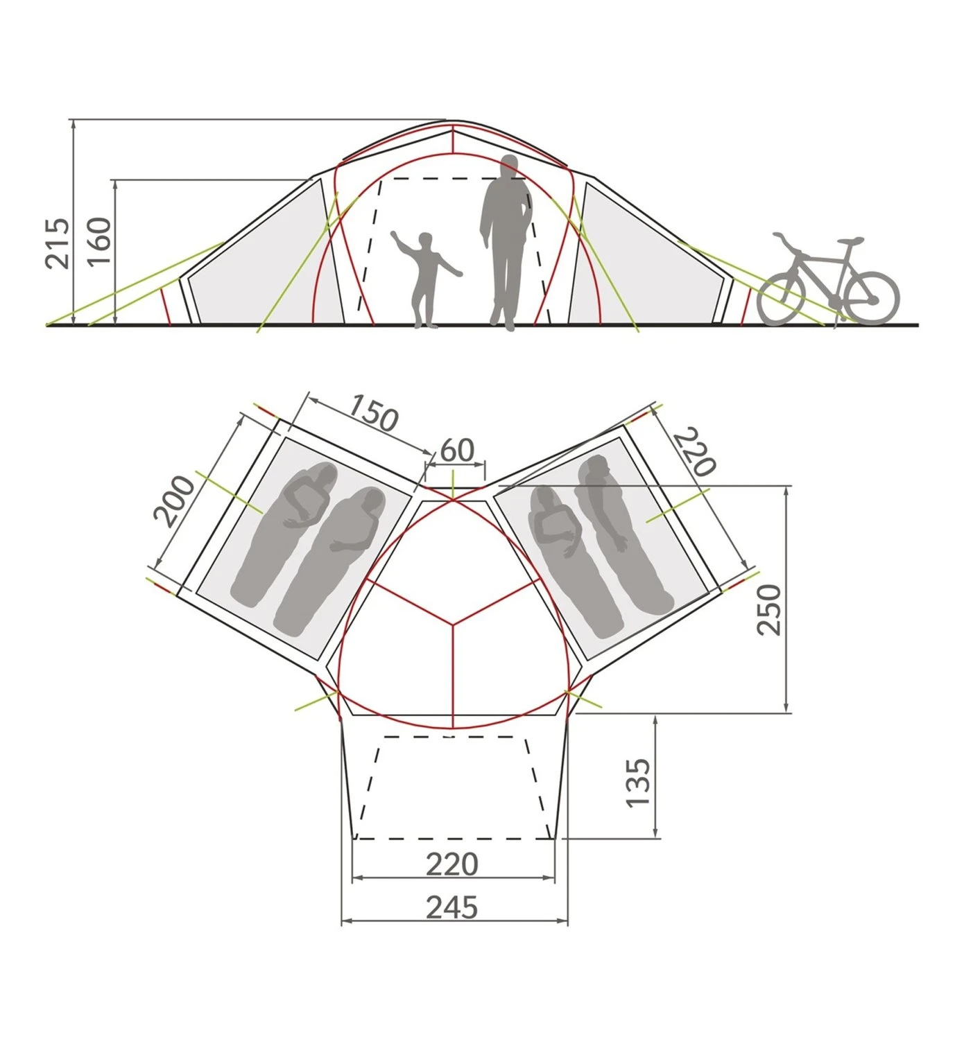 VAUDE Badawi 4P - Campingzelt 2 VAUDE Badawi 4P - Campingzelt – Bild 2