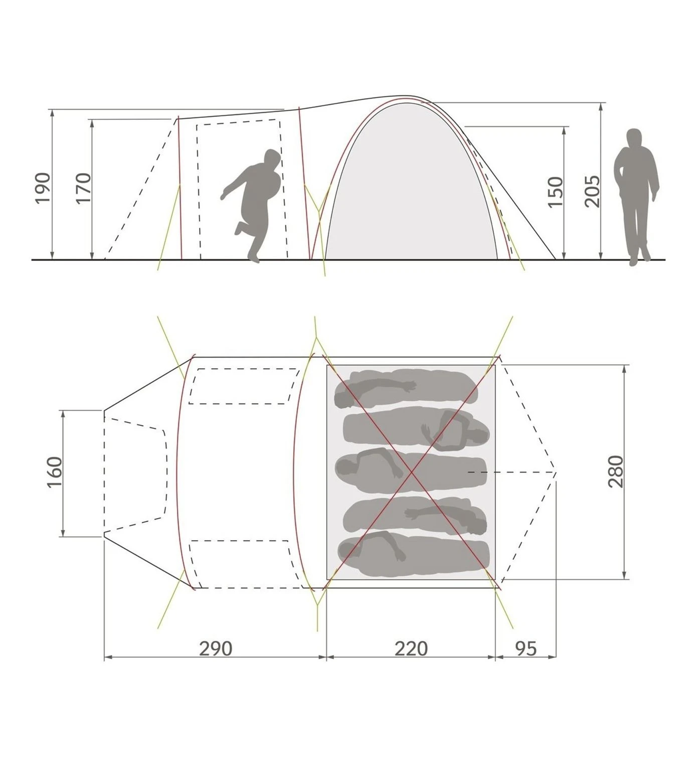 VAUDE Campo Casa XT 5P - Zelt 4 VAUDE Campo Casa XT 5P - Zelt – Bild 4