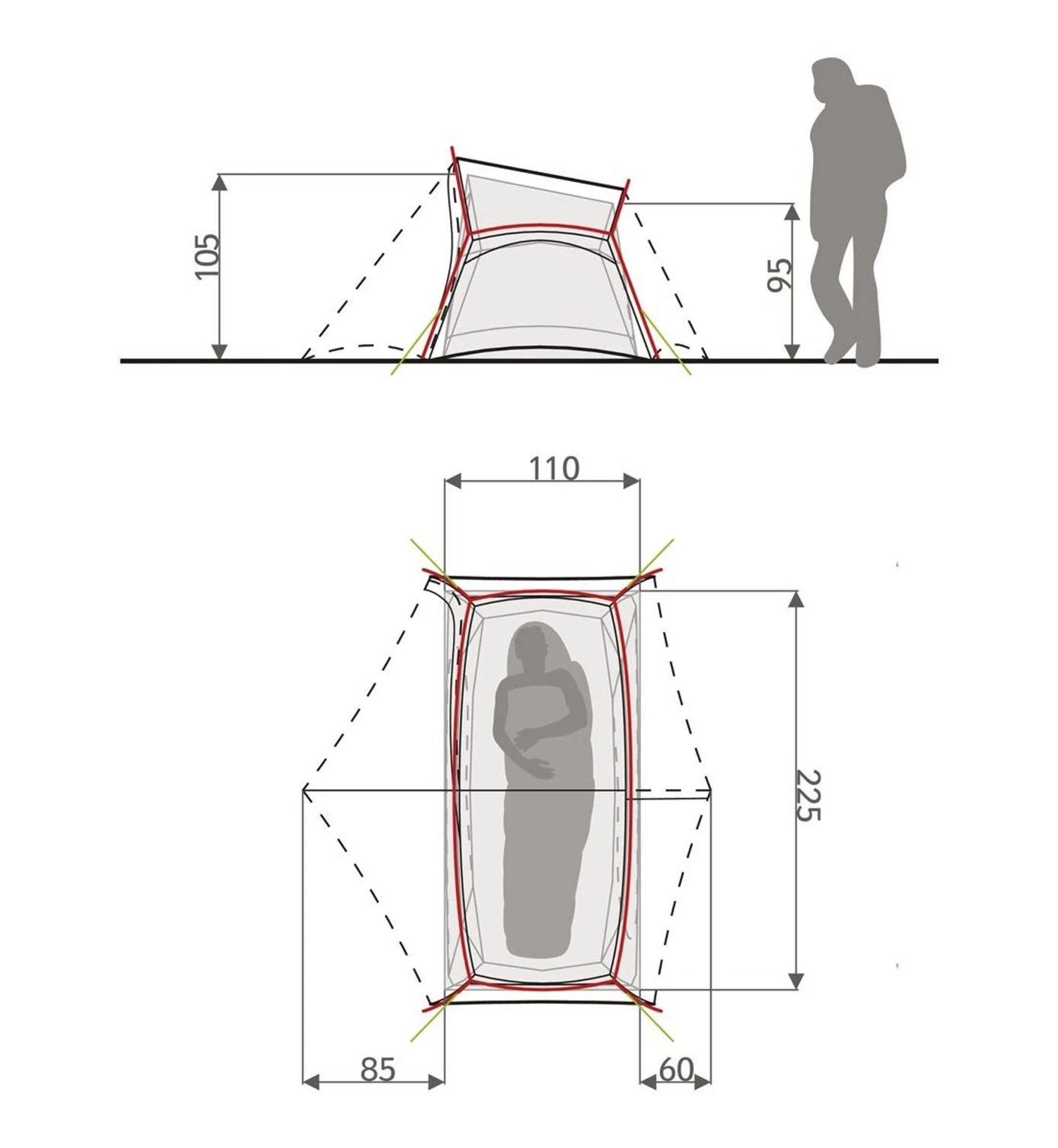 VAUDE Low Chapel L 1-2P - Trekkingzelt 4 VAUDE Low Chapel L 1-2P - Trekkingzelt – Bild 4