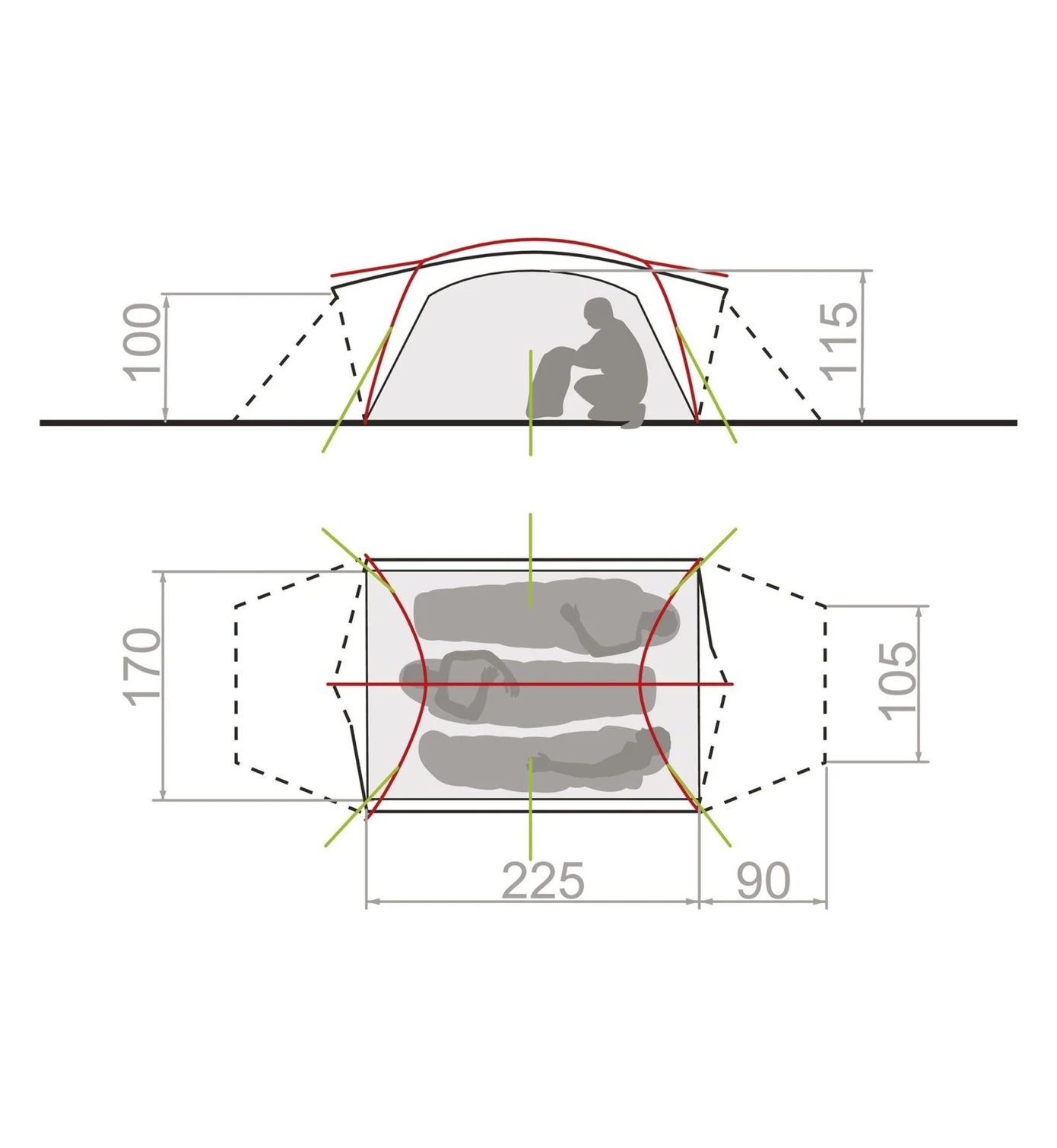 VAUDE Mark 3P - Trekkingzelt 4 VAUDE Mark 3P - Trekkingzelt – Bild 4