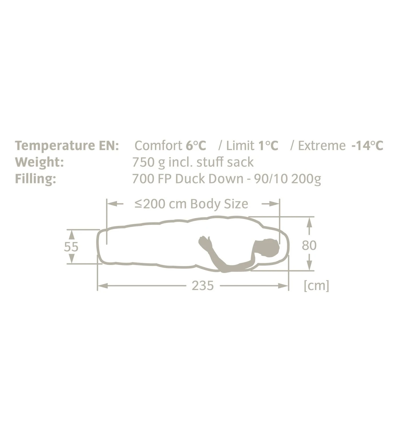 VAUDE Rotstein 200 DWN - Daunenschlafsack 2 VAUDE Rotstein 200 DWN - Daunenschlafsack – Bild 2