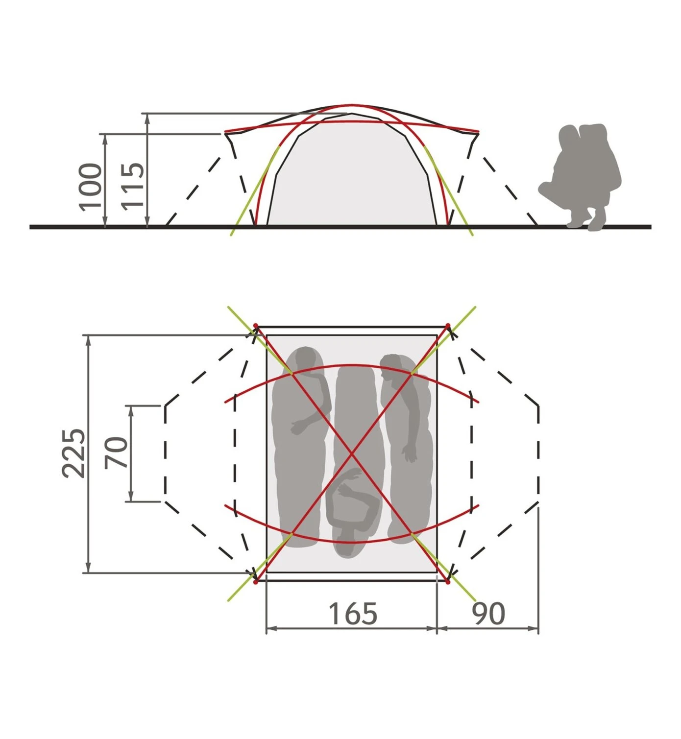VAUDE Space L 3P - Zelt 5 VAUDE Space L 3P - Zelt – Bild 5